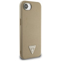 Kryt Guess Triangle MagSafe pro iPhone 16e - hnědá