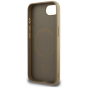 Kryt Guess Triangle MagSafe pro iPhone 16e - hnědá
