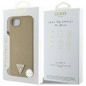 Kryt Guess Triangle MagSafe pro iPhone 16e - hnědá