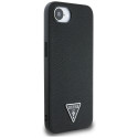 Kryt Guess Grained Triangle MagSafe pro iPhone 16e - černý