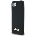 Kryt Guess Silicone Script MagSafe iPhone 16e - černý