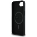 Kryt Guess Silicone Script MagSafe iPhone 16e - černý