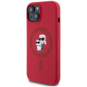 Kryt Karl Lagerfeld KARL&CHoupette Heads Ring MagSafe iPhone 15 - čer