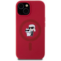 Kryt Karl Lagerfeld KARL&CHoupette Heads Ring MagSafe iPhone 15 - čer