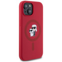 Kryt Karl Lagerfeld KARL&CHoupette Heads Ring MagSafe iPhone 15 - čer
