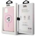 Kryt Karl Lagerfeld SILICONE KARL&CHOUCHETTE iPhone 11 - růžová