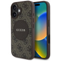 Kryt Guess 4G Circle Classic pro iPhone 16 - hnědý