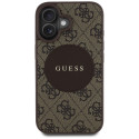 Kryt Guess 4G Circle Classic pro iPhone 16 - hnědý