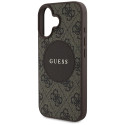 Kryt Guess 4G Circle Classic pro iPhone 16 - hnědý