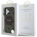 Kryt Guess 4G Circle Classic pro iPhone 16 - hnědý