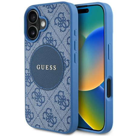 Kryt Guess 4G Circle Classic pro iPhone 16 - modrý