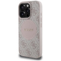Kryt Guess 4G Circle MagSafe pro iPhone 16 Pro - růžový