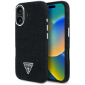 Kryt Guess DENIM TRIANGLE pro iPhone 16 - černý