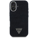 Kryt Guess DENIM TRIANGLE pro iPhone 16 - černý