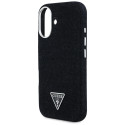 Kryt Guess DENIM TRIANGLE pro iPhone 16 - černý