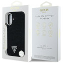 Kryt Guess DENIM TRIANGLE pro iPhone 16 - černý