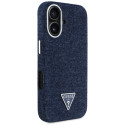 Kryt Guess Denim Triangle LOGO pro iPhone 16 - modrý