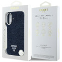 Kryt Guess Denim Triangle LOGO pro iPhone 16 - modrý