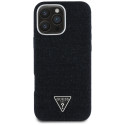 Kryt Guess DENIM TRIANGLE pro iPhone 16 Pro - černý