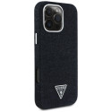 Kryt Guess DENIM TRIANGLE MagSafe pro iPhone 16 Pro Max černý