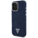 Kryt Guess Denim Triangle MagSafe pro iPhone 16 Pro Max - modrý