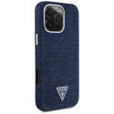 Kryt Guess Denim Triangle MagSafe pro iPhone 16 Pro Max - modrý