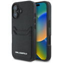 Kryt Karl Lagerfeld HC Grained PU Cardslot iPhone 16 - černý