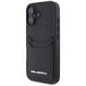 Kryt Karl Lagerfeld HC Grained PU Cardslot iPhone 16 - černý