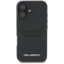 Kryt Karl Lagerfeld HC Grained PU Cardslot iPhone 16 - černý