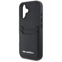 Kryt Karl Lagerfeld HC Grained PU Cardslot iPhone 16 - černý