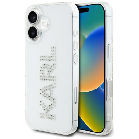 Kryt Karl Lagerfeld IML Rhinestones Logo pro iPhone 16