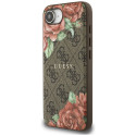 Kryt Guess 4G Flowers Print MagSafe iPhone 16e - brown