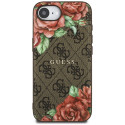 Kryt Guess 4G Flowers Print MagSafe iPhone 16e - brown