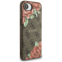 Kryt Guess 4G Flowers Print MagSafe iPhone 16e - brown