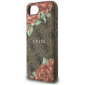 Kryt Guess 4G Flowers Print MagSafe iPhone 16e - brown