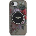 Kryt Guess IML FLOWERS MagSafe pro iPhone 16e - black