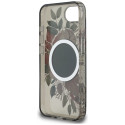 Kryt Guess IML FLOWERS MagSafe pro iPhone 16e - black