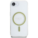 Kryt Guess IML GLITTER CIRCLE pro iPhone 16e - čirý