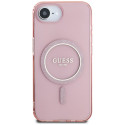 Kryt Guess IML GLITTER Circle MagSafe pro iPhone 16e - pink