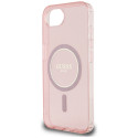 Kryt Guess IML GLITTER Circle MagSafe pro iPhone 16e - pink