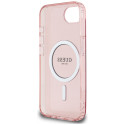 Kryt Guess IML GLITTER Circle MagSafe pro iPhone 16e - pink