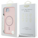 Kryt Guess IML GLITTER Circle MagSafe pro iPhone 16e - pink
