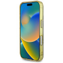 Kryt Guess IML Metal Glitter 4G pro iPhone 16 – hnědý