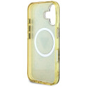 Kryt Guess IML Metal Glitter 4G pro iPhone 16 – hnědý