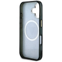 Kryt Guess IML Metal Glitter 4G MagSafe pro iPhone 16 - černý