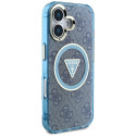 Kryt Guess IML Metal Glitter 4G pro iPhone 16 - blue