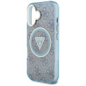 Kryt Guess IML Metal Glitter 4G pro iPhone 16 - blue
