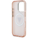 Kryt Guess IML Metal Glitter 4G MagSafe pro iPhone 16 Pro Max - pink