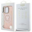 Kryt Guess IML Metal Glitter 4G MagSafe pro iPhone 16 Pro Max - pink