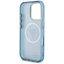 Kryt Guess IML Metal Glitter 4G pro iPhone 16 Pro - modrá